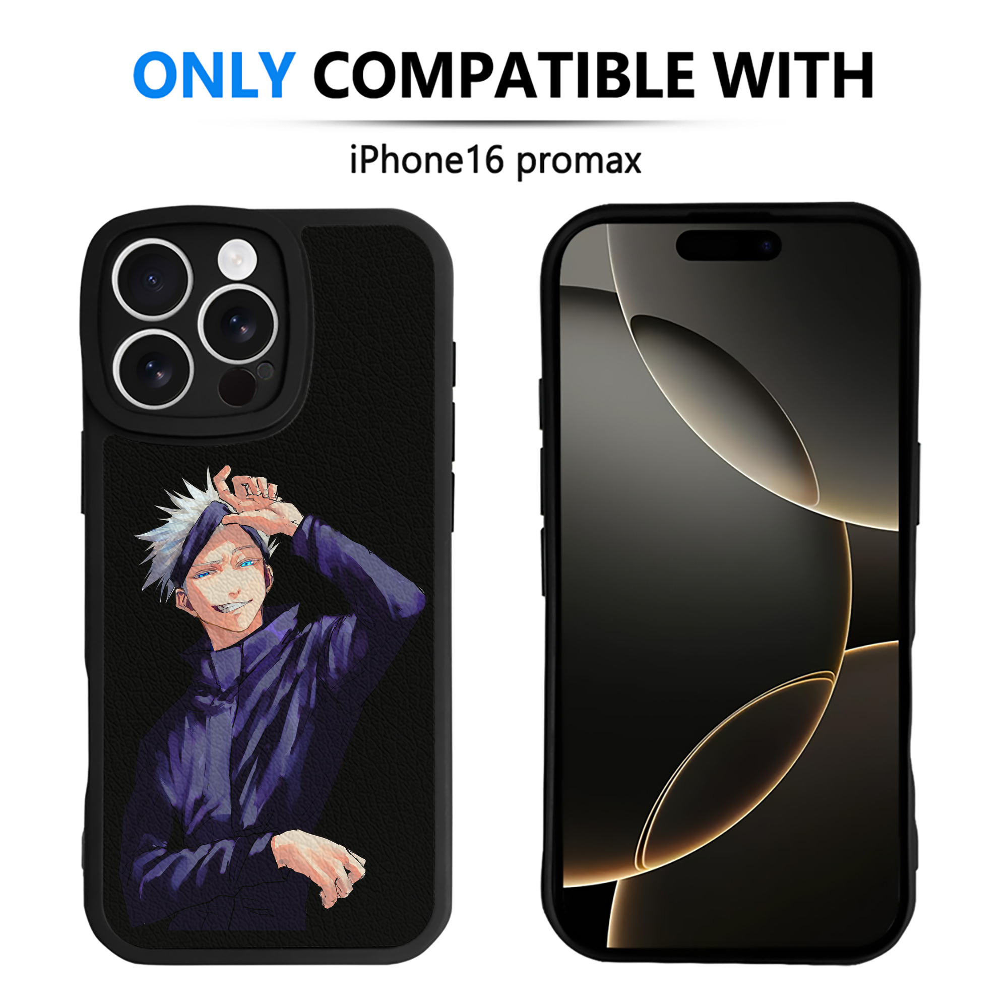 （画像用） 呪術廻戦 Jujutsu Kaisen 【iPhone 16シリーズ対応】シリコンスマホケース（レザー調） 材質：シリコン